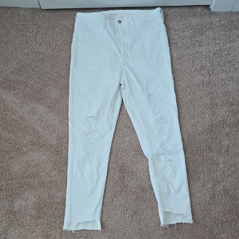 Like New American Eagle Super High Rise Jegging Crop Jean, Size 12 Regular